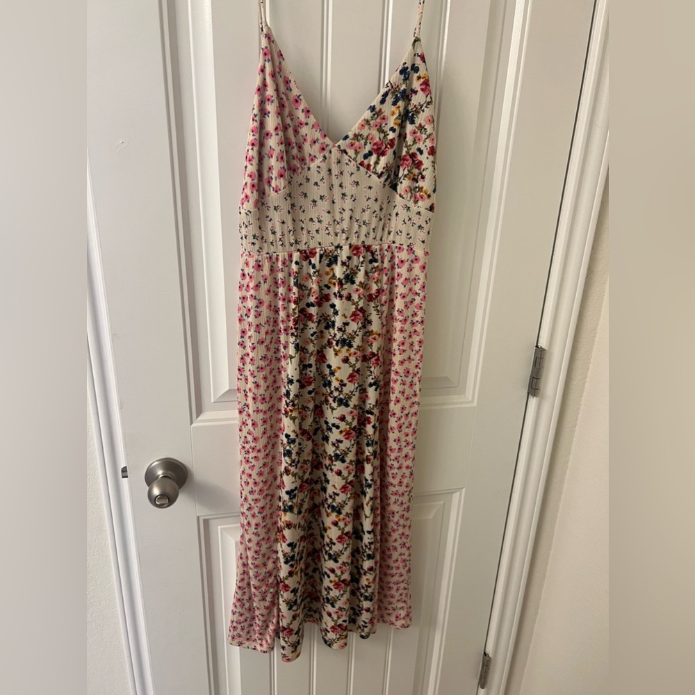 Zara Floral spaghetti strap dress